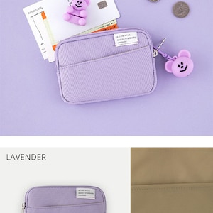 Credit Card Holder / Pocket Mini Wallet / CORDURA WALLET / Coin Purse / Mini Pouch Bag / Waterproof Pouch / Card Case Made in Korea Lavender