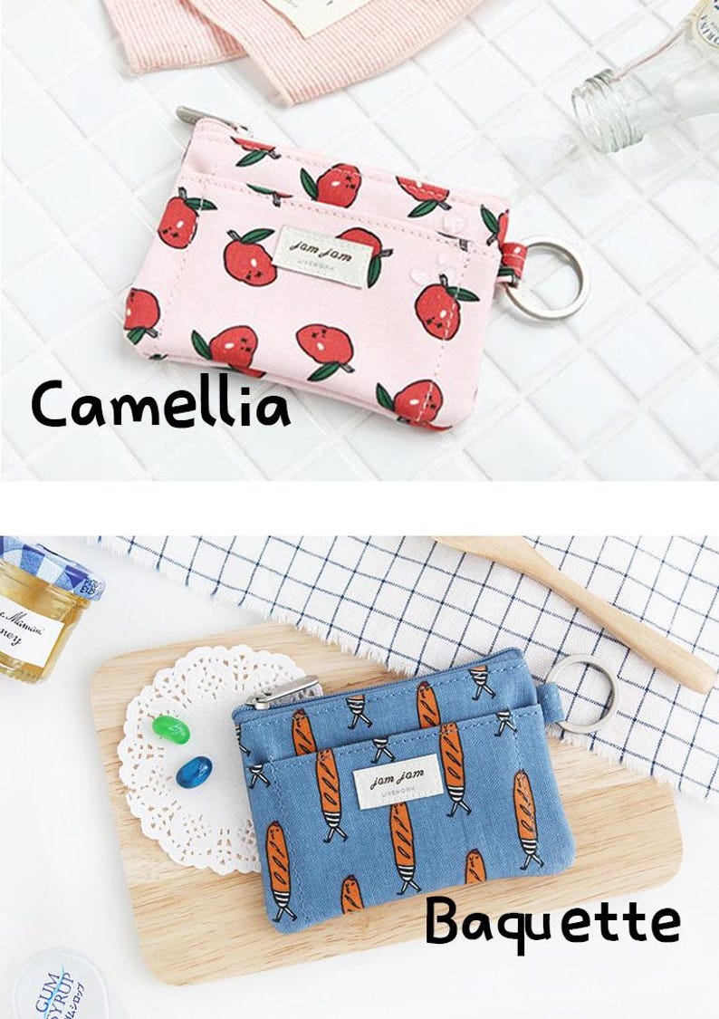 Water-Resistant Mini Wallet with Keyring | Small Pocket Wallet - Made in Korea zdjęcie 11