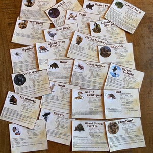 Pack 2: Druid Wild Shape Shaping Verschieben Karten 5e Original