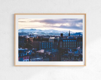 Edinburgh Landscape Photography Art Print: Scotland Travel Poster (Digital Download)