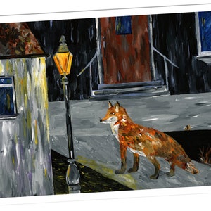 Image murale renard décoration peinture décoration murale impression peinture acrylique renard carte postale impression d'art