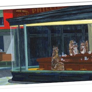American Diner Wall Picture Squirrel Print Wall Decoration Squirrel Postcard USA Acrylic Painting Picture Art Print Squirrel Decoration Gift
