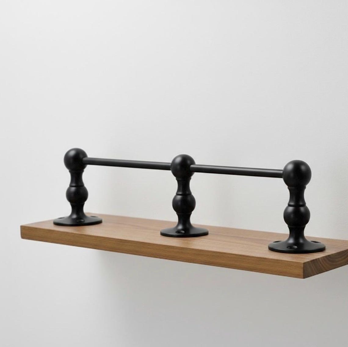 Black Shelf Rails Matte Black Gallery Rail - Brass Tipping Rail for Shelves - Etsy