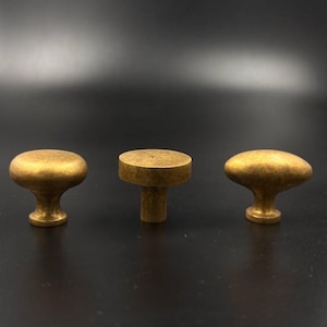 Unlacquered Brass Antique Cabinet Knob Pulls