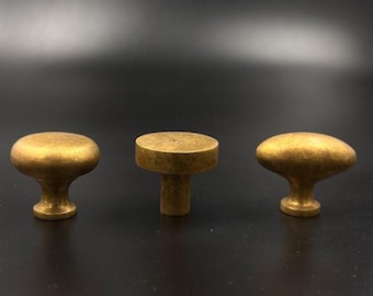 Unlacquered Brass Antique Cabinet Knob Pulls