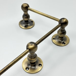 Brass Antique Gallery Rail Solid - Bookshelf Tipping Rod/ Fiddler Rail