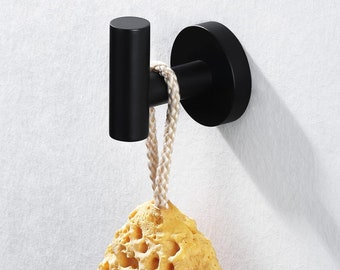 Handmade Stainless Steel Wall Hook: Robe, Towel, Coat - Black, Gold, Chrome
