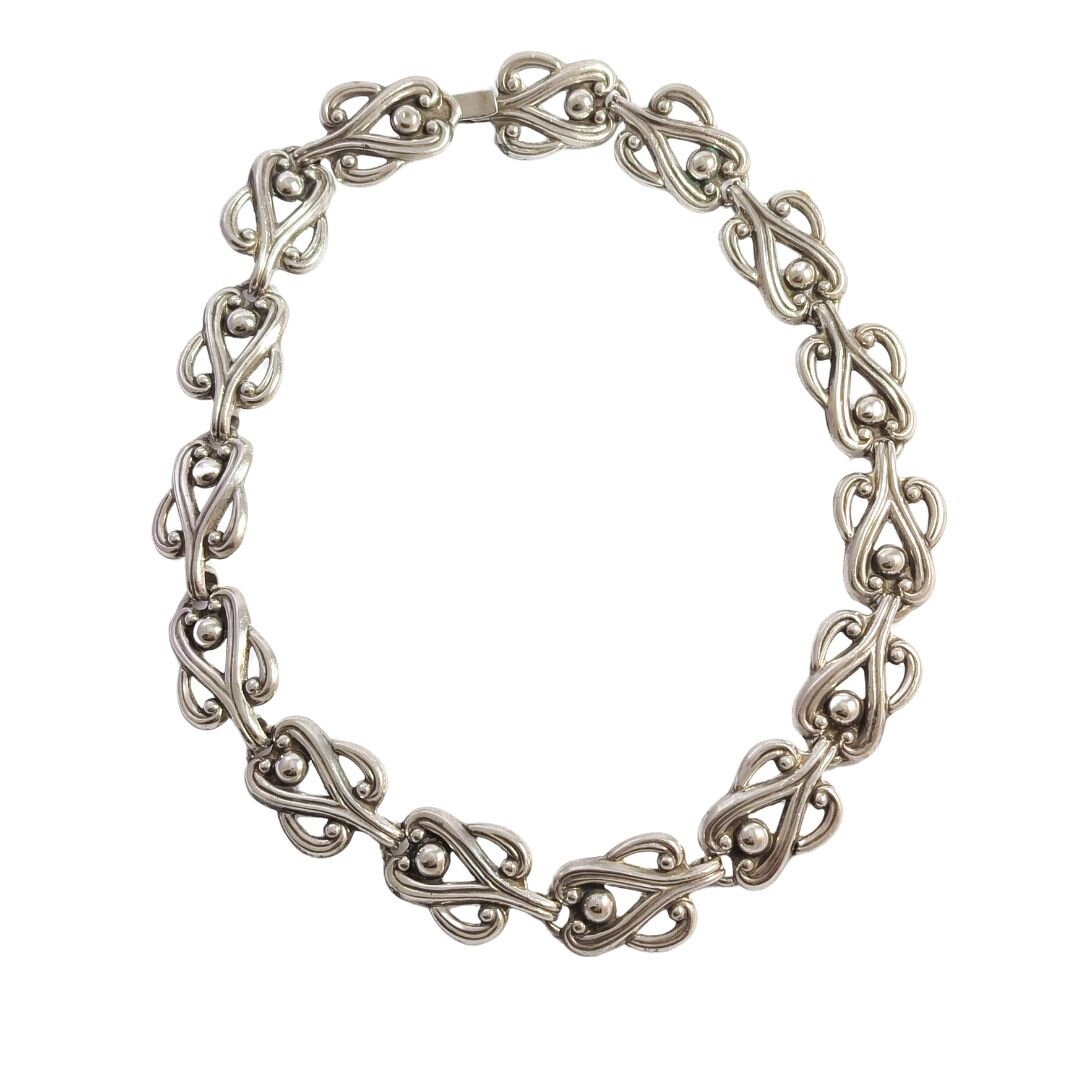 【 mexican　jewelry　925 】 Vintage Mexico Sterling Silver 925 TM - 28 Necklace
