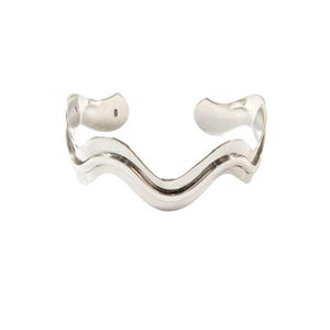 Vintage Sterling Silver Wave Cuff bracelet