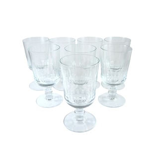8 Vintage Danish Holmegaard Mazurka Red Wine Glasses 1970&#39;s Ole Winther