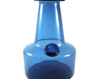 Vintage Holmegaard Blue Capri Vase Jacob Bang 1961