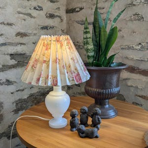 Vintage Danish Holmegaard Roma Lamp PVC pleated shade
