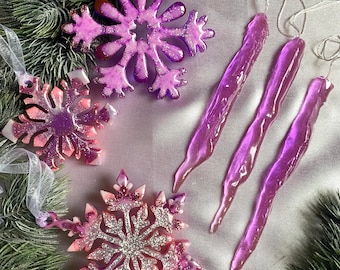 Christmas Tree Toys Set, New Year Decoration (Home Decor Handmade Resin)
