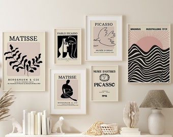 Matisse Picasso Bauhaus Print Set: Mid-Century Modern Gallery Wall (Digital Download)