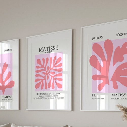 Set of 12 Matisse Print Light Pink Wall Art Picasso Print - Etsy