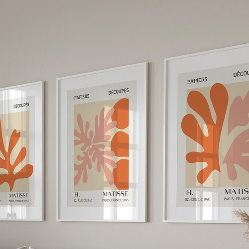 Rose Pink Henri Matisse Set of 3 Gallery Wall Set Matisse - Etsy
