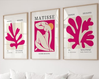 Rose Pink Matisse Print Set: Gallery Wall Art (Digital Download)