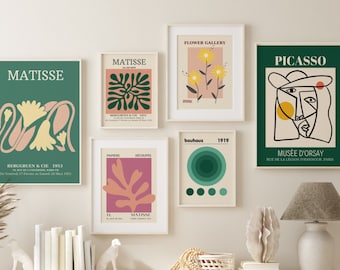 Matisse & Picasso Gallery Wall Set: Mid-Century Modern Art (Digital Download)
