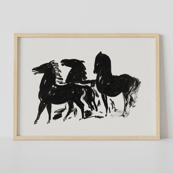 Vintage Horse Art Print, Antique Horse Etching, High Quality Print, Antique Art, Printable Download, DIGITAL,