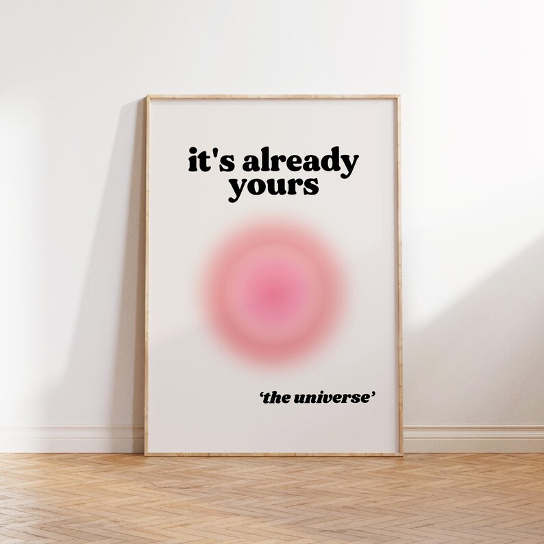 Manifestation Aura Art Print: Retro Gradient Poster (Digital Download) image 7