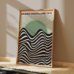 Bauhaus Ausstellungsplakat: Mid Century Modern Geometrischer Druck (Digitaler Download)