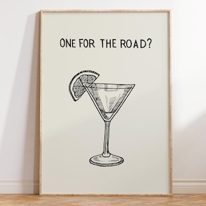 Bar Cart Art Print: Retro Cocktail Poster (Digital Download)