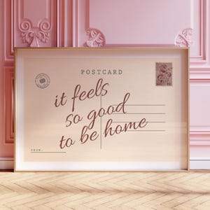C'est si bon d'être à la maison impression carte postale vintage art mural art mural tendance appartement rétro esthétique typographie affiche téléchargement numérique