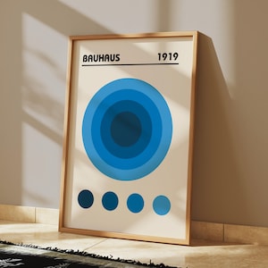 Bauhaus Ausstellungsplakat: Mid Century Modern Geometrischer Druck (Digitaler Download)