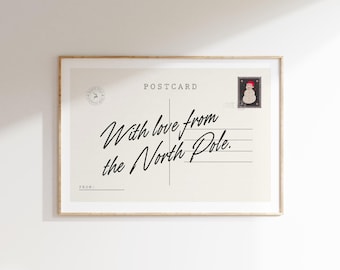 Funny Christmas Wall Art: Vintage Holiday Postcard Print (Digital Download)