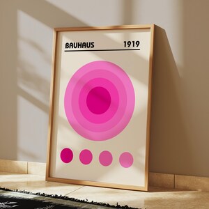 Bauhaus Ausstellungsplakat: Mid Century Modern Geometrischer Druck (Digitaler Download)