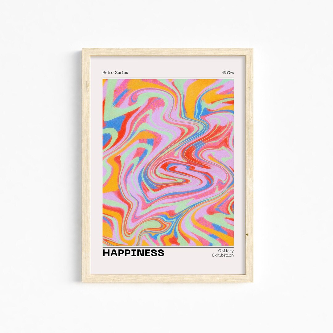 Retro Gradient Wall Art, Grainy Gradient, Affirmation Poster, Retro ...