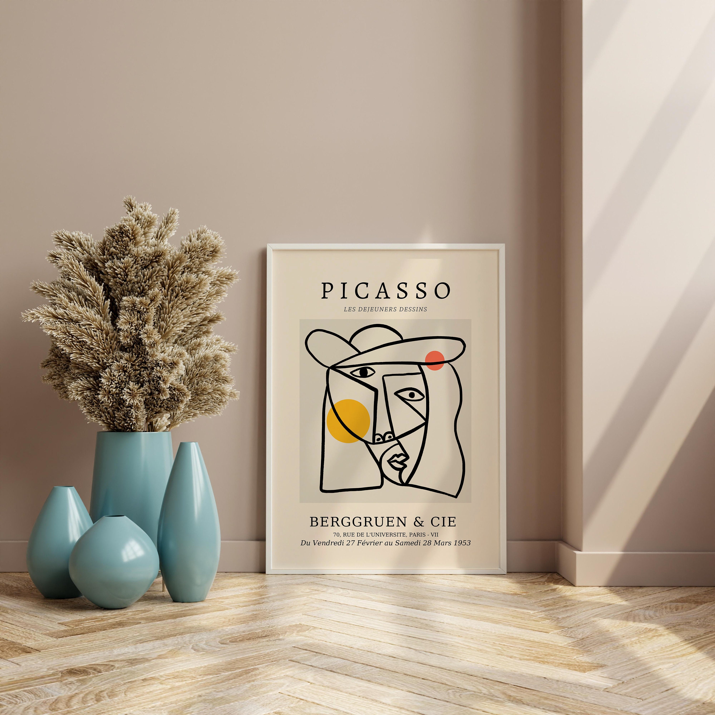 Picasso One Line Art Print: Exhibition Poster (digital Download