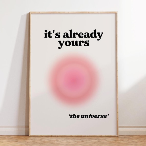 Manifestation Aura Art Print: Retro Gradient Poster (Digital Download)