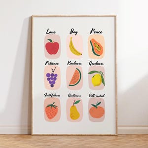 Frucht des Geistes Kunstdruck: Christliche Schrift Wanddekoration (Digital)