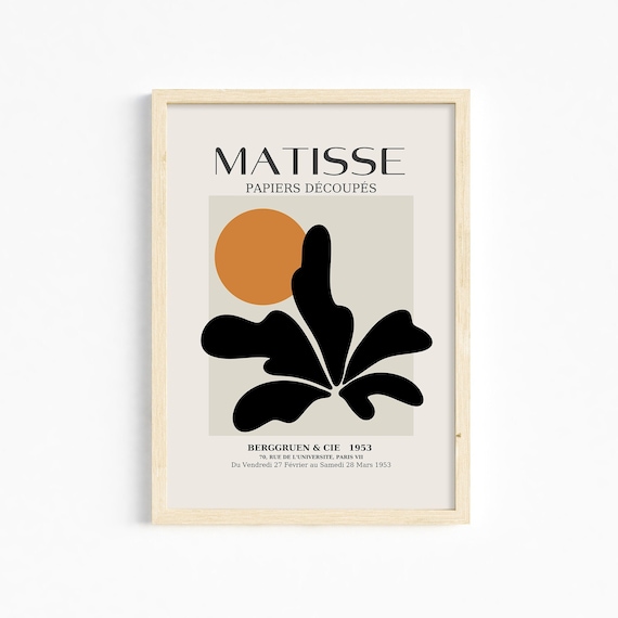 Matisse Print, Exhibition Poster, Black Orange Wall Art