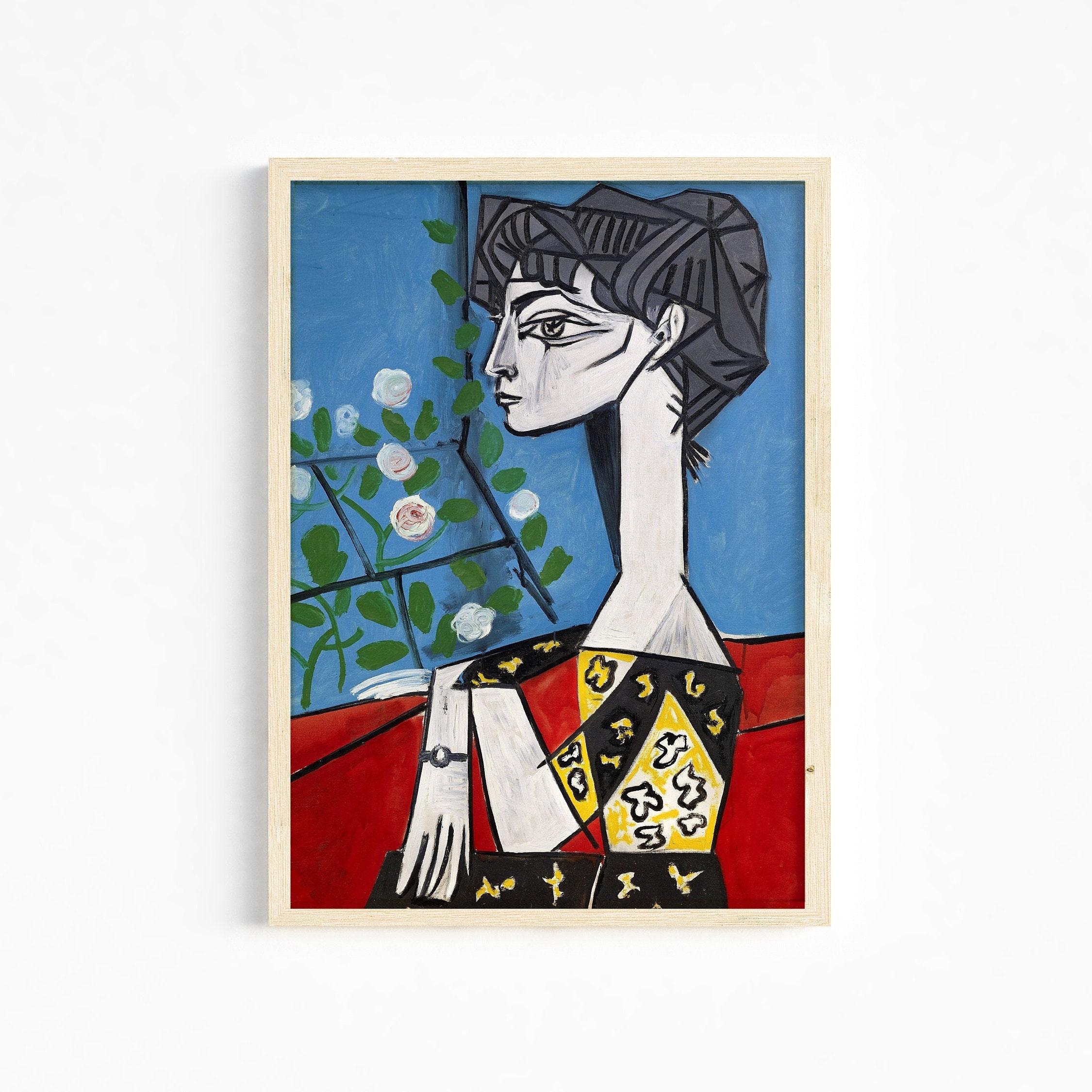 パブロ　ピカソ　座るジャクリーヌの肖像　絵画　アート パブロ ピカソ 座るジャクリーヌの肖像 絵画 アート - メルカリ