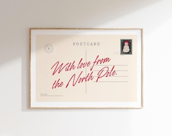 Funny Christmas Wall Art: Vintage Holiday Postcard Print (Digital Download)