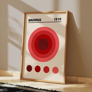 Bauhaus Ausstellungsplakat: Mid Century Modern Geometrischer Druck (Digitaler Download)