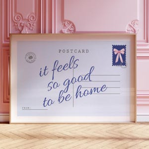 C'est si bon d'être à la maison impression carte postale vintage art mural art mural tendance appartement rétro esthétique typographie affiche téléchargement numérique