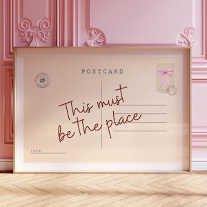 Ce must be the place impression carte postale vintage art mural art mural tendance appartement rétro esthétique typographie affiche téléchargement numérique