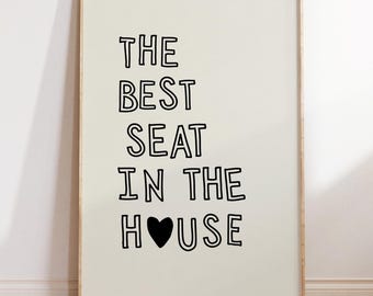 Funny Bathroom Art Print: Toilet Quote Poster (Digital Download)