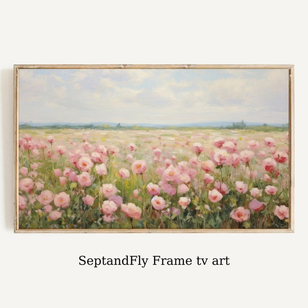 Samsung Frame TV Art, Painting Roses frame tv art Vintage The Frame TV Art, Art for the Frame TV, Digital Download,