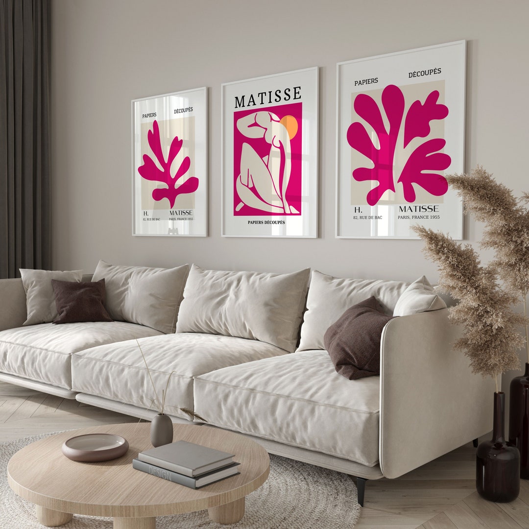 Rose Pink Henri Matisse Set of 3 Gallery Wall Set Matisse - Etsy