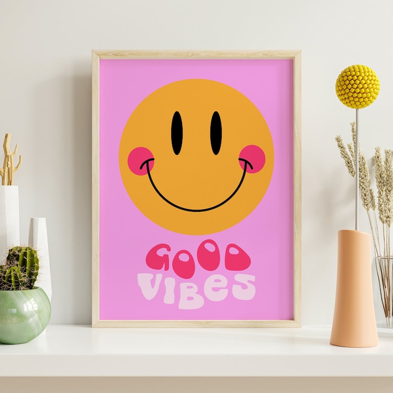 Retro Wall Print Set of 6 90s Poster Funky Wall Art Large Etsy