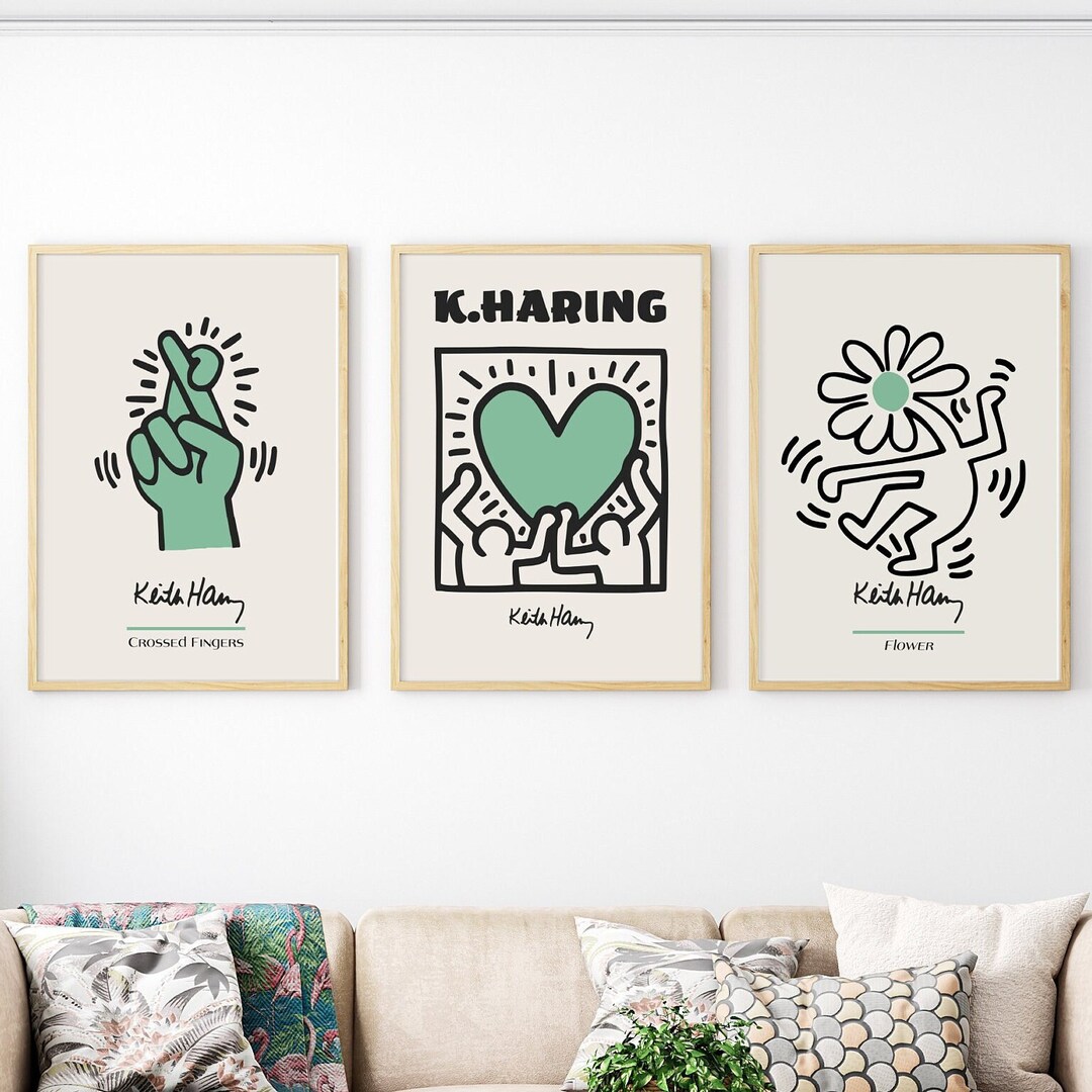 Keith Haring Set of 3 Exhibition Poster Keith Haring Poster Etsy