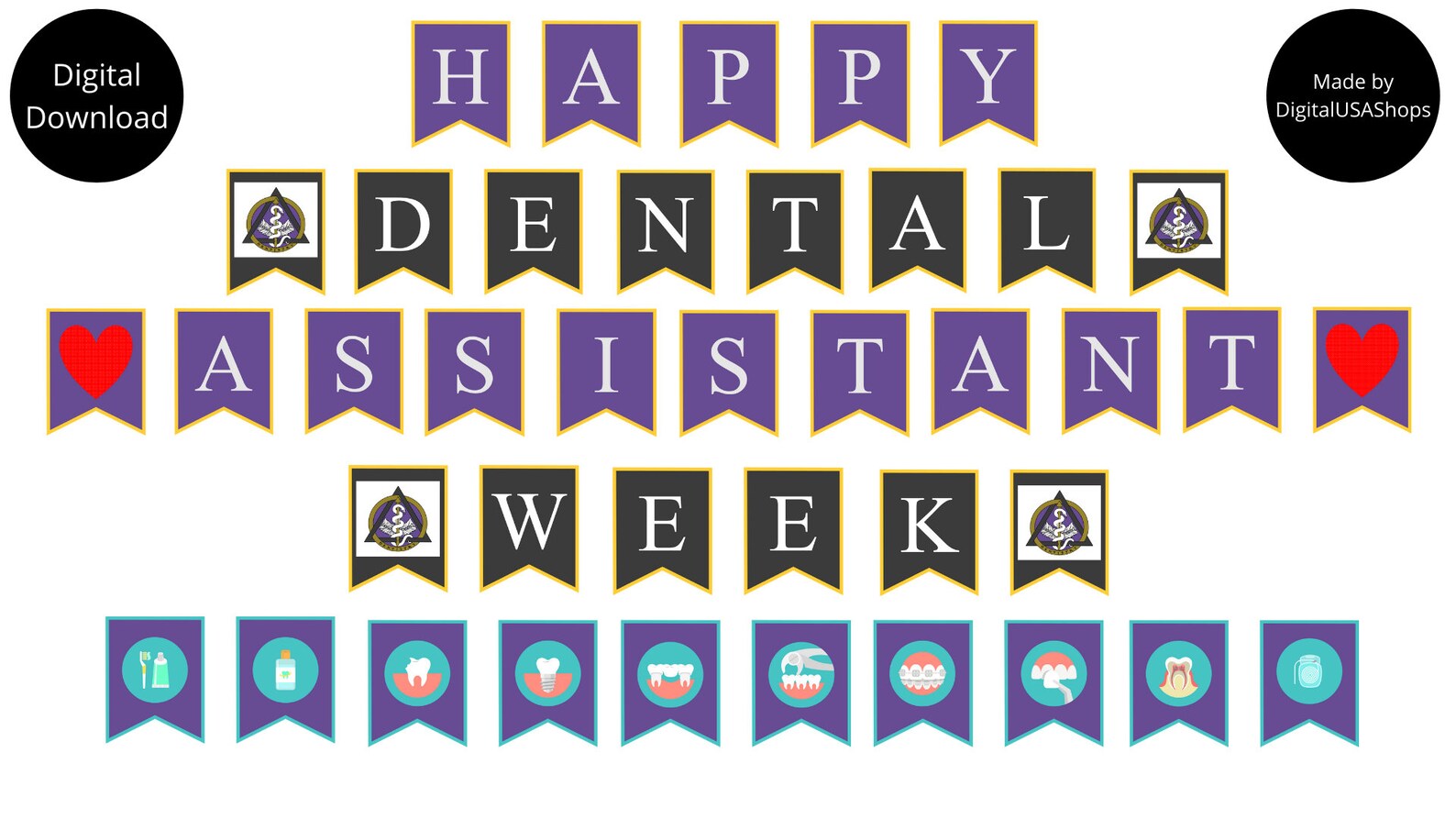 Dental Assistant Appreciation Week / Printable Wall Banner / Etsy