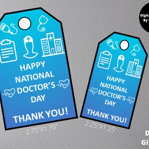 Happy National Doctors Day / Printable Doctors Gift Tag / Doctor Decoration / Medical Student