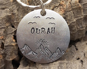 Médaille d'identité chien "Ouray"; médaille gravée chien ou chat