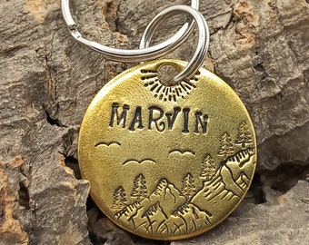 Médaille identité chien gravée "Marvin", médaille identité chien personnalisée