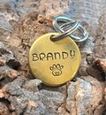 Engraved dog or cat ID tag "The Minimalist", customizable ID tag product logo